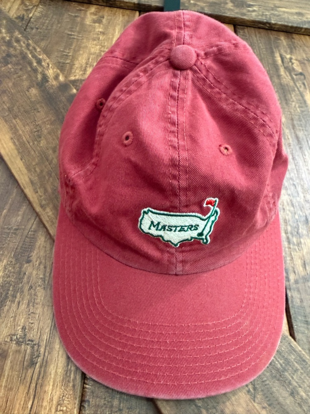 Masters Red Golf Logo Cotton Baseball Cap